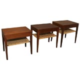Rosewood 
Cane Side Table by Halsev