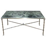 1950s Coffee Table in Bronze and Marble