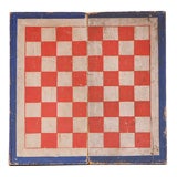 RARE PATRIOTIC 19THC ORIGINAL PAINTED GAME BOARD FROM N.E.