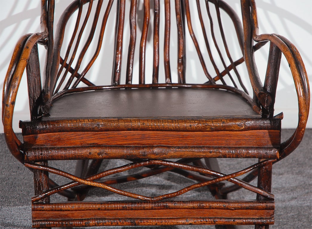 19THC TWIG//BENTWOOD ROCKING CHAIR FROM THE MIDWEST at 1stdibs