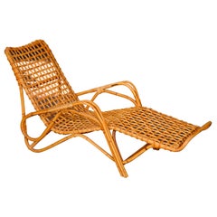 Vintage Rattan Chaise
