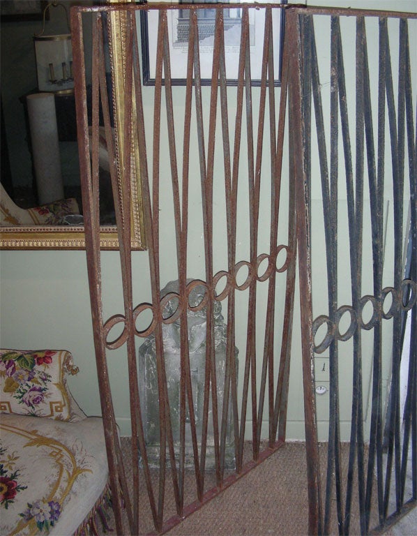 French Two 19th Century Iron Gates For Sale