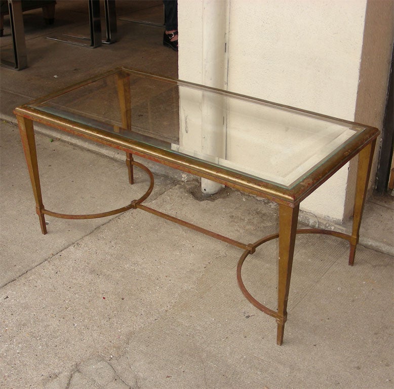 French 1960s Coffee Table by Gilbert Poillerat For Sale