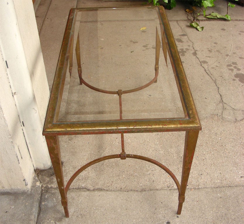 1960s Coffee Table by Gilbert Poillerat In Good Condition For Sale In Paris, ile de france
