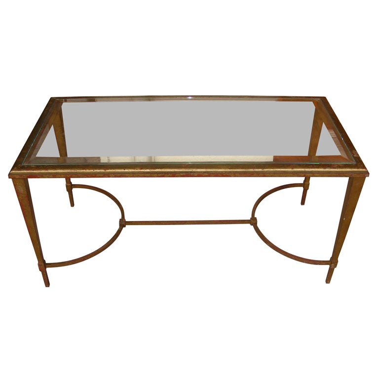 1960s Coffee Table by Gilbert Poillerat For Sale