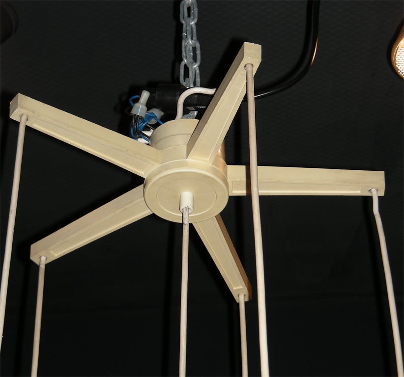 Late 20th Century 1970s German White Chandelier For Sale