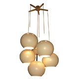 1970s German White Chandelier