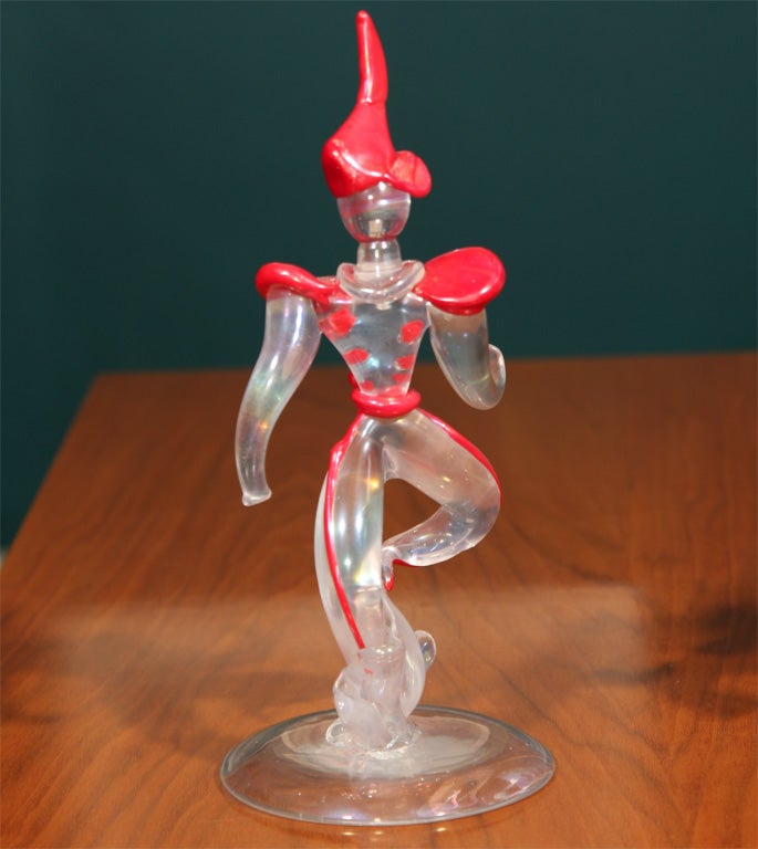 Glass Figures by Martinuzzi for Venini, Italian 1925, signed. In Good Condition For Sale In Hoboken, NJ