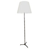 Bronze Floor Lamp by Jacques Adnet, French 1940s