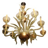 Green Venetian Glass Chandelier
