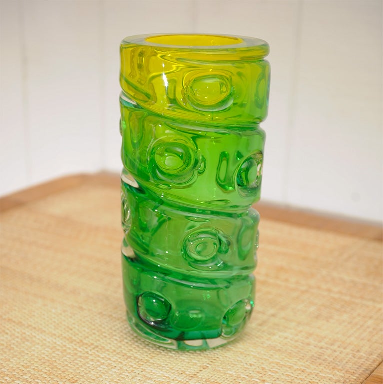 large green glass vase
