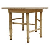 1950
s Faux Bamboo Cerused Oak Marble Topped Occasional Table 1950
s Faux Bamboo Cerused Oak Marble Topped Occasional Table