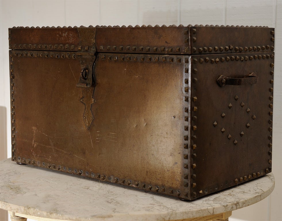 1920's Arts and Crafts Copper Clad Chest