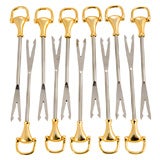 Set of Eleven Vintage Gucci "Stirrup" Cocktail Picks