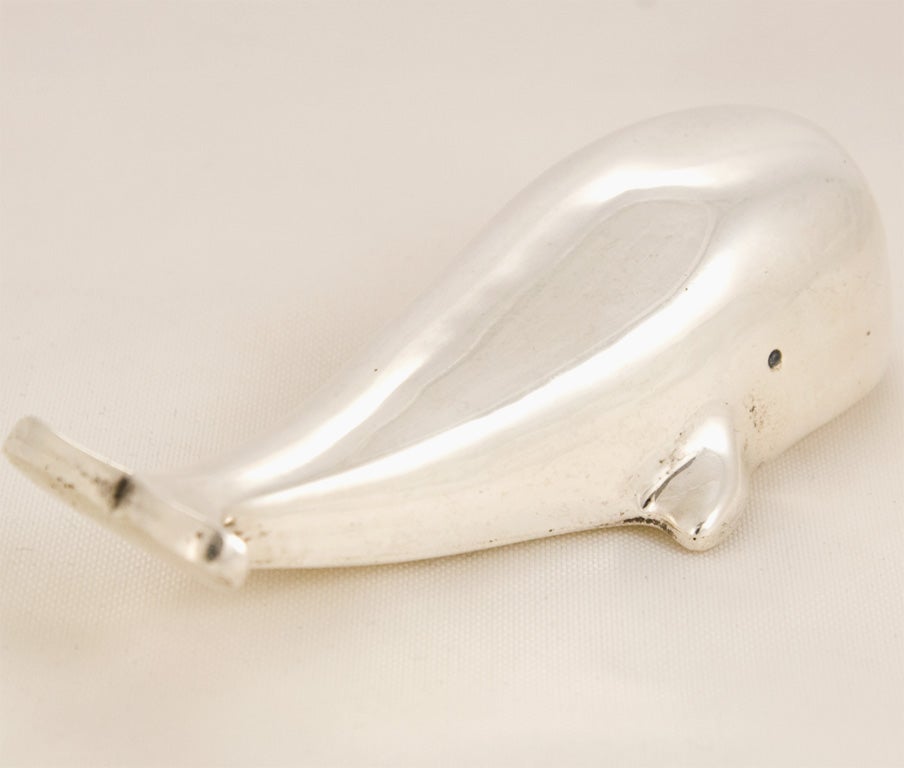 Sterling Silver Tiffany & Co. Whale Paperweight