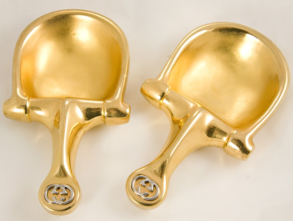 Gold-Plated Bronze Gucci "Stirrup" Catch-All (One Available)
