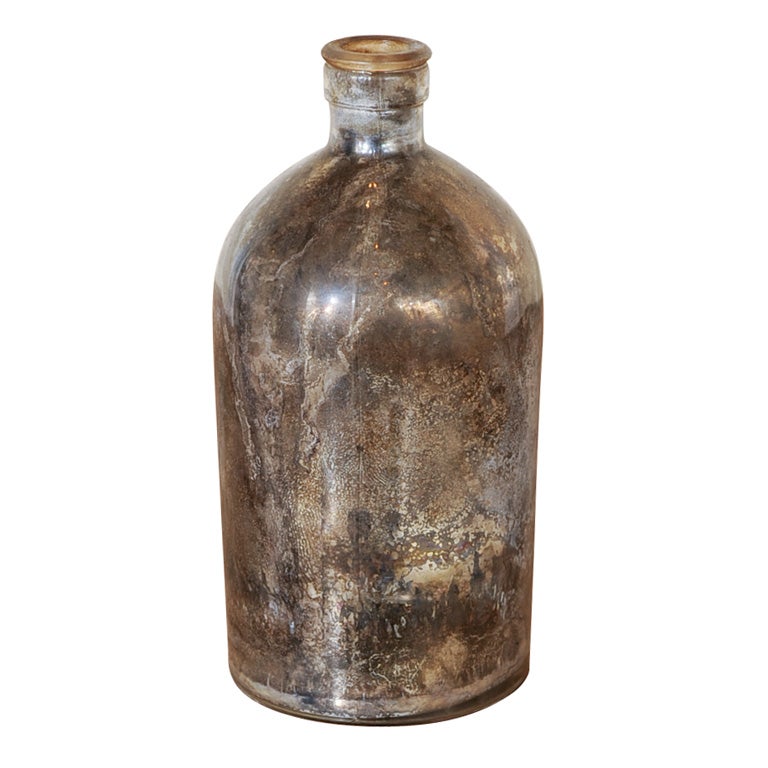 Vintage Mercury Glass Bottle