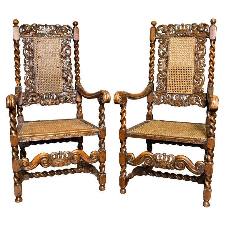 English Carved Chairs, circa 1860 – 1880
