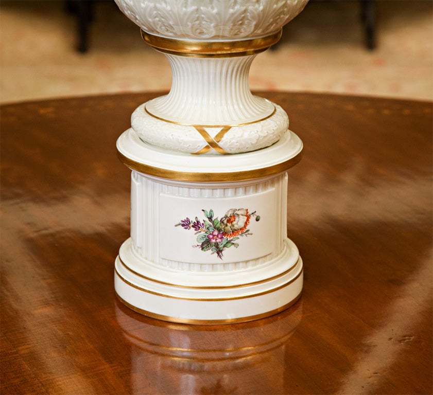 20th Century 20th c. Danish Footed Urn with Lid from Royal Copenhagen