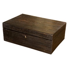 Antique Fluted Ebony box, 19th c