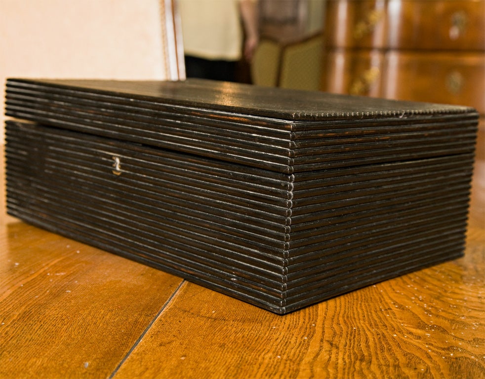 Fluted Ebony box, 19th c