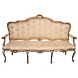 Louis XV/XVI  Transitional Style Painted Sette
