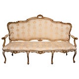 Louis XV/XVI  Transitional Style Painted Sette