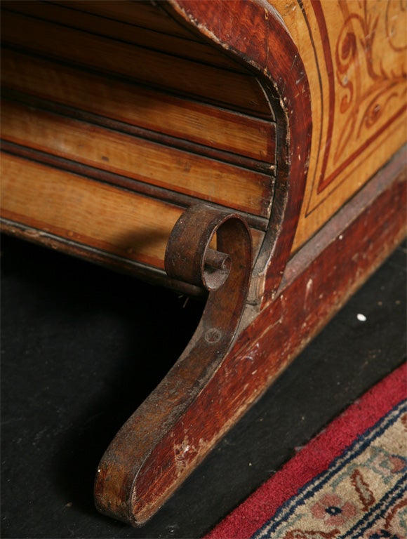 18th Century Continental Carved and Painted Sled For Sale 3