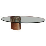 Chrome "Lunario" coffee table by Cini Boeri for Knoll