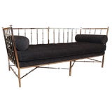 Chrome black upholstered day bed