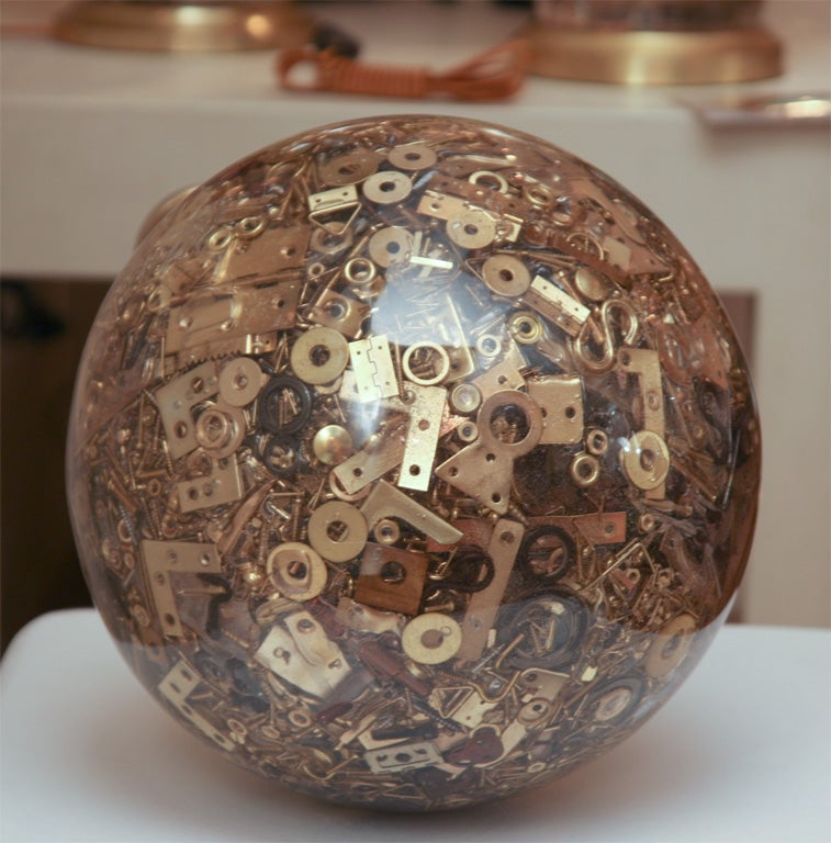 Resin Spheres Composed of Miscellaneous Vintage Hardware Parts 2