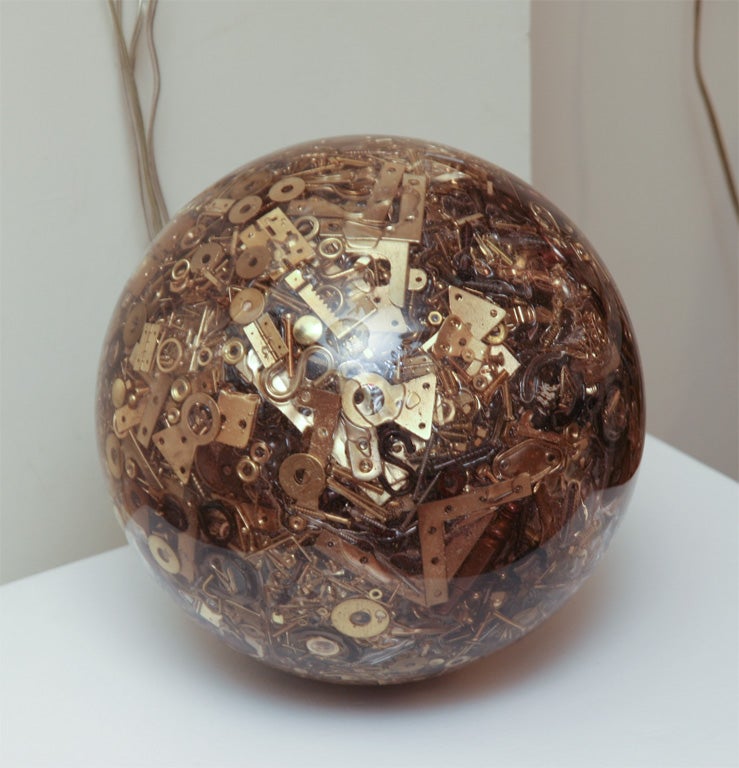 Resin Spheres Composed of Miscellaneous Vintage Hardware Parts 3