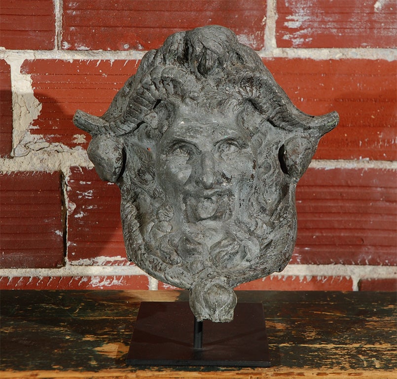 Garden Urn Satyr Head Fragment