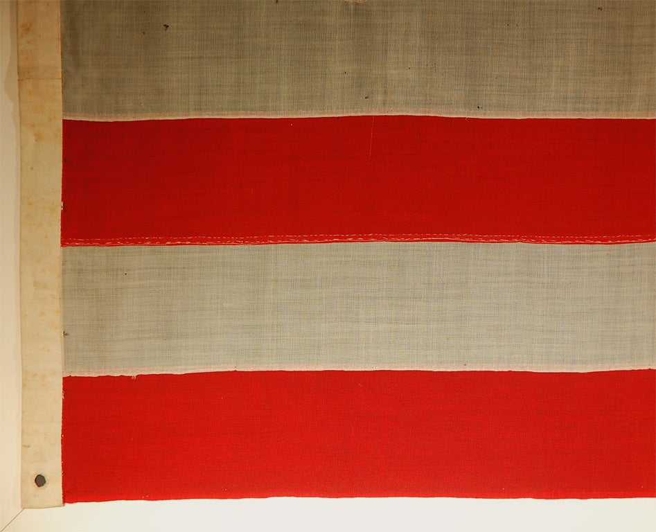 Giant  Framed 45 Star Hand Stitched And Signed American Flag 1