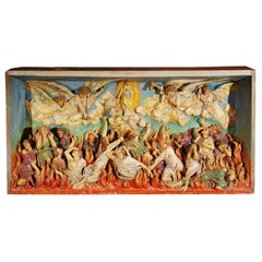 Used Religious Chalkware Diorama