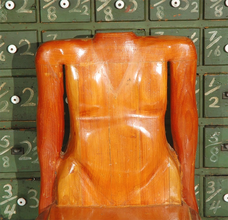 Quirky American Folk Art Human Form Chair In Good Condition For Sale In Santa Monica, CA