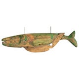 Antique c. 1880 Giant Bayol Carved Carousel Fish