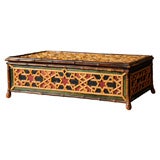 Antique Highly decorative large Bamboo Box w/ Moorish influence,