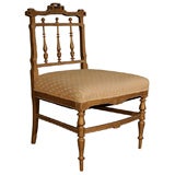 Antique Diminuitive Chinoiserie style Parlor Chair, with gilded finish