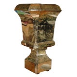 Large Antique-ed mirrored urn