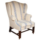 Antique Early American wing armchair