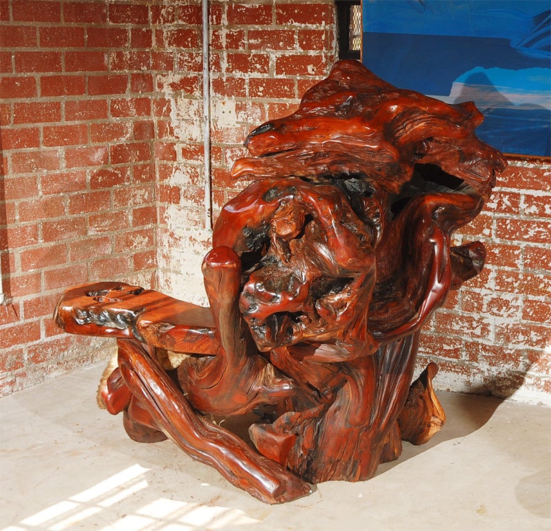 Sheepskin Unique Californian Redwood Fantasy Throne Size Chair
