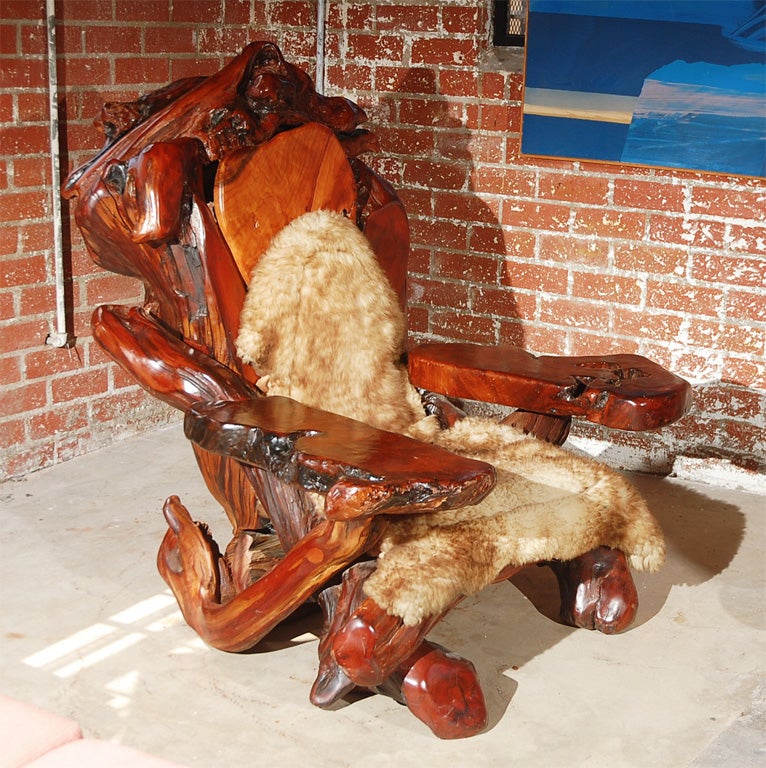 Unique Californian Redwood Fantasy Throne Size Chair 2