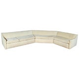Vintage Californian Large Scale Chenille Sectional Sofa