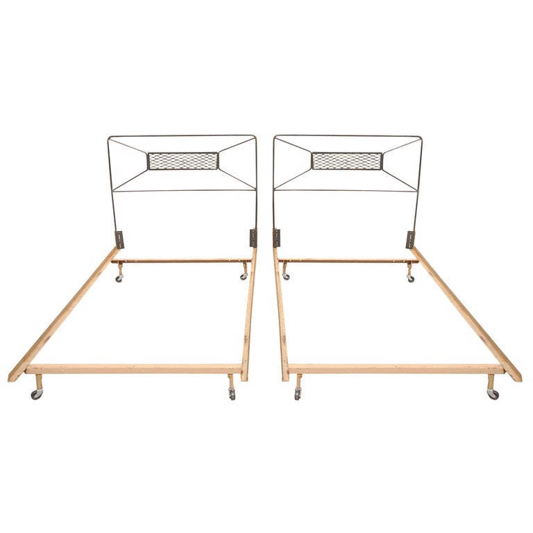 Pair of Wrought Iron Twin Beds