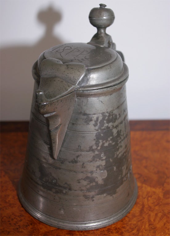 Swedish Pewter Tankard with "1878 PP" mark.