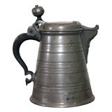 Antique Swedish Pewter Tankard with "1878 PP" mark.