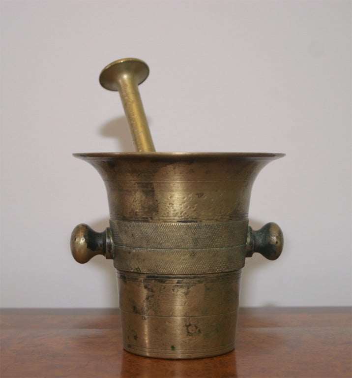 brass mortar and pestle antique