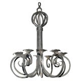 Vintage Wrought Iron Chandelier for Candles