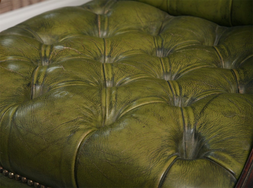 Set of Six George III Style Leather Covered Armchairs For Sale 3